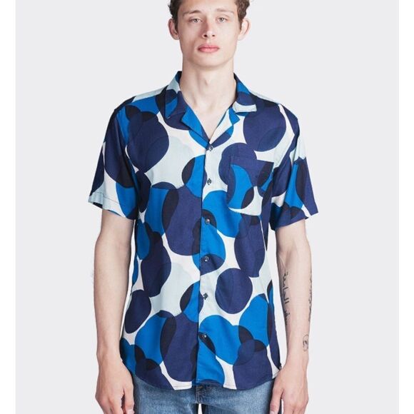 NWT Mens Sovereign Code Button Down Bay Shirt Ghost Ink Sz L - Picture 3 of 8